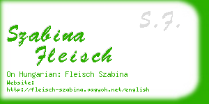 szabina fleisch business card